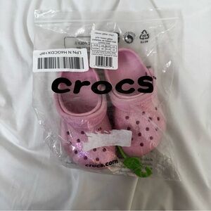 Crocs Pink Glitter Baby Clogs